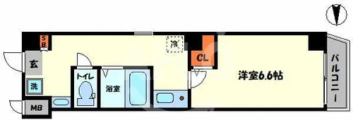 エフエルレジデンス心斎首府【3階】の間取り