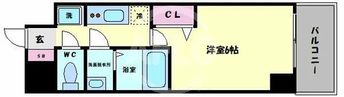 スプランディッド天王寺パークサイド【2階】の間取り