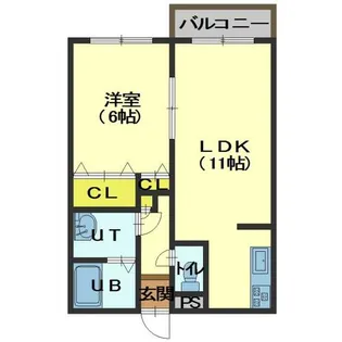 ボヌール・ピエス【205号室】の間取り