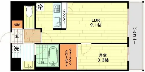 リビオレゾン塚本ステーションプレミア【9階】の間取り