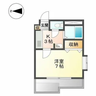 エクセレント光栄【3B号室】の間取り