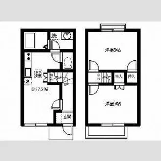 DUPLEX MIZUNO A【102号室】の間取り