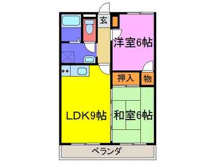 メゾン安富【101号室】の間取り