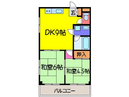 グロリア山崎【304号室】の間取り