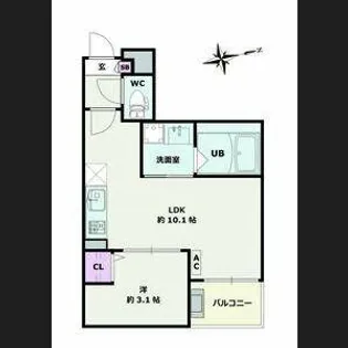 Jack funamachi Ⅱ【1階】の間取り