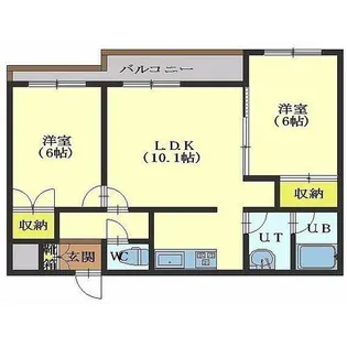 メゾンドアトールHAKODATE【301号室】の間取り