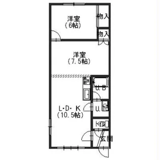 ハイホームマナミート【105号室】の間取り