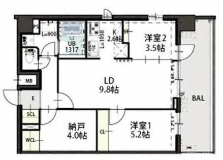 Grand Luce【8階】の間取り