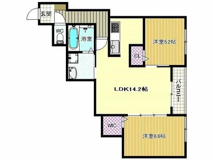 マヨール御舟町【3階】の間取り