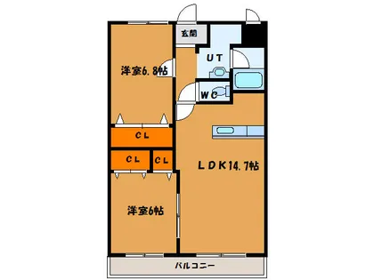 ピュアライフ・空【401号室】の間取り
