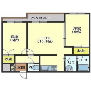 メゾンドアトールHAKODATE【301号室】の間取り