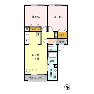 パートナーズハート【303号室】の間取り