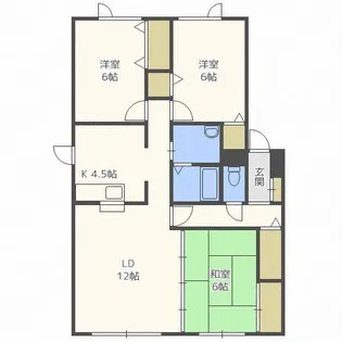 和光ハイツ5号棟【103号室】の間取り