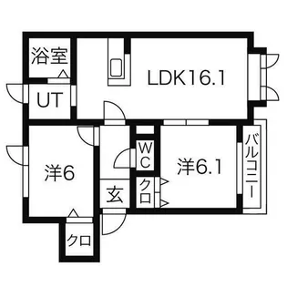 モンターナ藤元I【102号室】の間取り