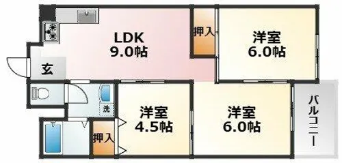 大阪府大阪市東淀川区瑞光4丁目【マンション】の間取り