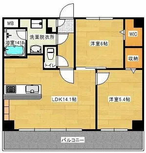 ベルネージュ塩原【7階】の間取り