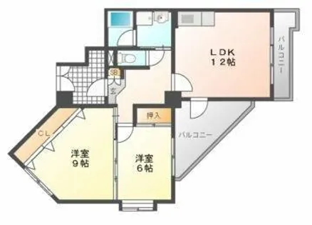 大阪府大阪市東淀川区大桐5丁目【マンション】の間取り