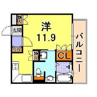 リーガル神戸三宮山手【12階】の間取り