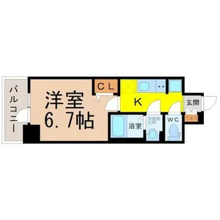 プレサンス太閤通ファシール【2階】の間取り