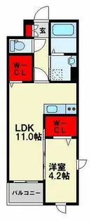 ルナベル【1階】の間取り