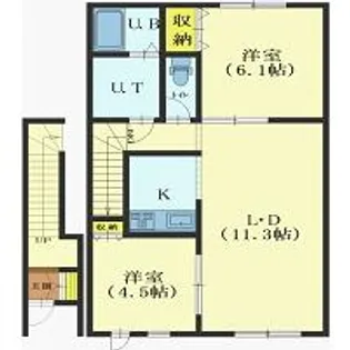 RIOⅢ【203号室】の間取り