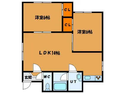 メゾンエクセラE【101号室】の間取り