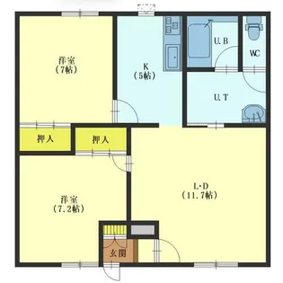 美原ハイム【103号室】の間取り
