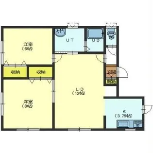 メッセ富岡【201号室】の間取り