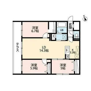 Grandzabo Honcho【1階】の間取り