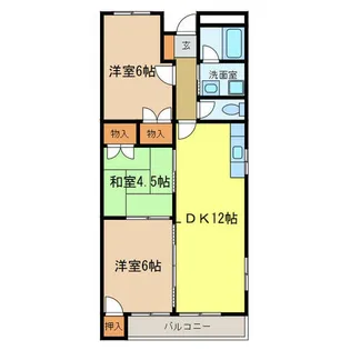 リトルバレイA棟【205号室】の間取り