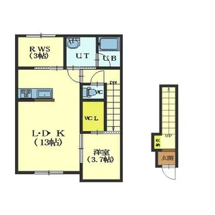 lulu lapule (ルル ラプレ)【201号室】の間取り