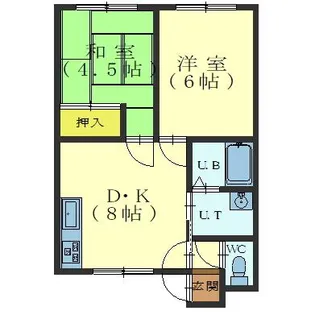 蘭ハイツ3号【2F号室】の間取り