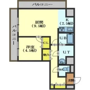 ライオンズマンション函館湯川第2【604号室】の間取り