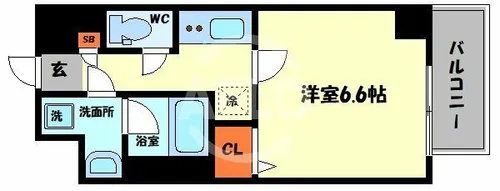 天王寺ルート25【5階】の間取り