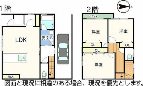 愛知県名古屋市南区氷室町【一戸建】の間取り