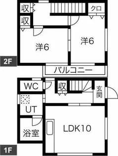 愛知県名古屋市中川区上高畑2丁目【一戸建】の間取り