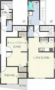 愛知県名古屋市中村区宿跡町1丁目【一戸建】の間取り