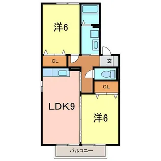 クレールマルシェ【2階】の間取り