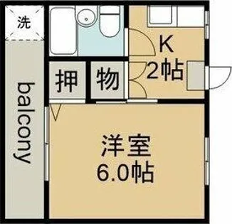 マルエ荘【203号室】の間取り