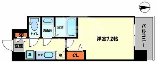 Splendide NAMBAⅢ【14階】の間取り
