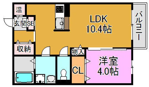 ベイサージュN【1階】の間取り