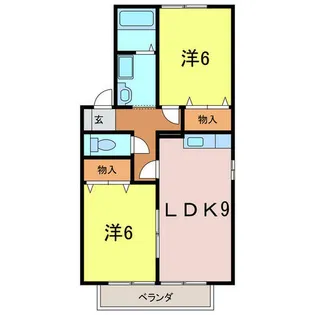 ぷらっとS・OKINO C【202号室】の間取り