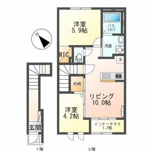 ワーサンライト21【2階】の間取り