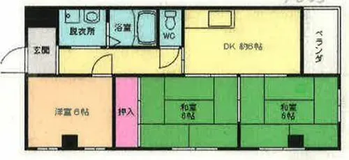サンハイムフラワー【5階】の間取り