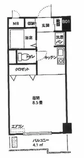 グランコートB棟【6階】の間取り