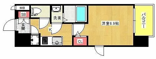 ファーストレジデンス大阪BAY SIDE【11階】の間取り