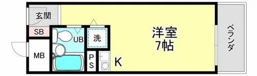 美穂ヶ丘サカタハイツ【3階】の間取り