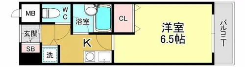 美穂ヶ丘サカタハイツ【7階】の間取り