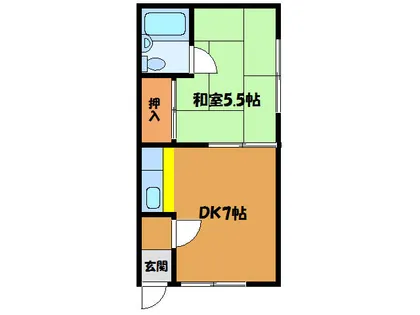 かねまる荘【1階】の間取り