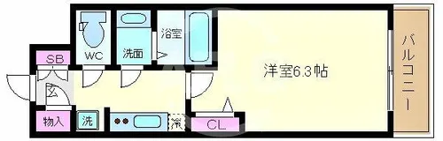 プレサンス難波マジョリティ【2階】の間取り